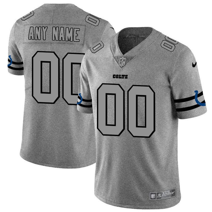 Personalize Jerseynike Colts Customized 2019 Gray Gridiron Gray Vapor Untouchable Limited Jersey Nfl