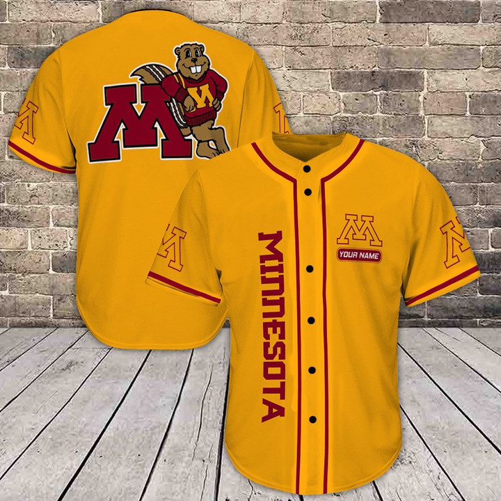 Personalize Baseball Jersey - Custom Name Personalized MINNESOTA GOLDEN GOPHERS 377 Baseball Jersey For Fans - Baseball Jersey LF