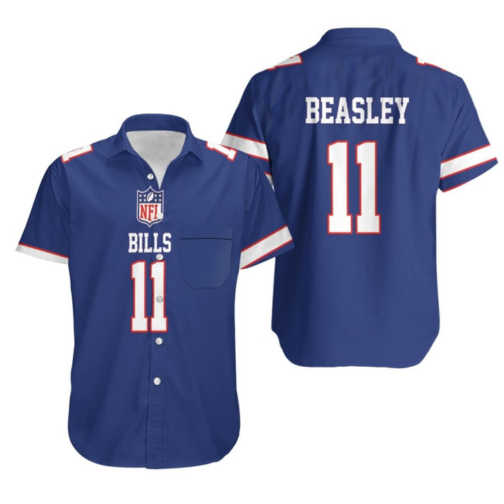 Buffalo Bill Cole Beasley 11 NFL Blue jersey inspired style Hawaiian Shirt