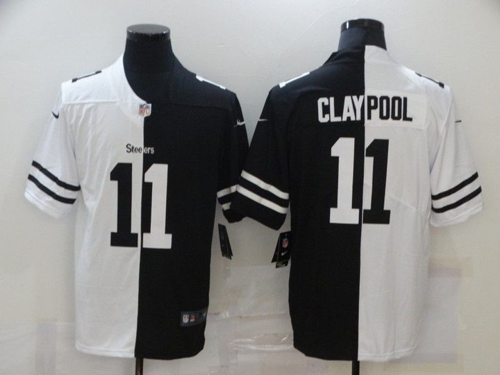 Men's Pittsburgh Steelers #11 Chase Claypool White Black Peaceful Coexisting 2020 Vapor Untouchable Stitched Nfl Nike Limited Jersey Nfl