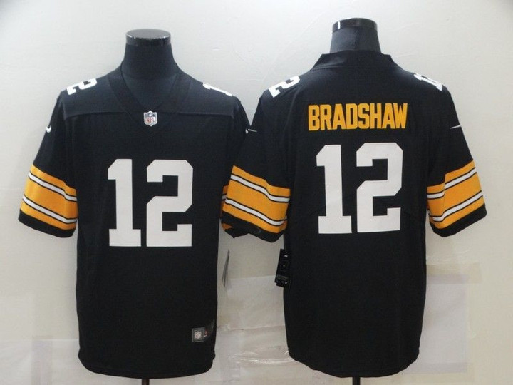Men's Pittsburgh Steelers #12 Terry Bradshaw Black 2017 Vapor Untouchable Stitched Nfl Nike Throwback Limited Jersey Nfl