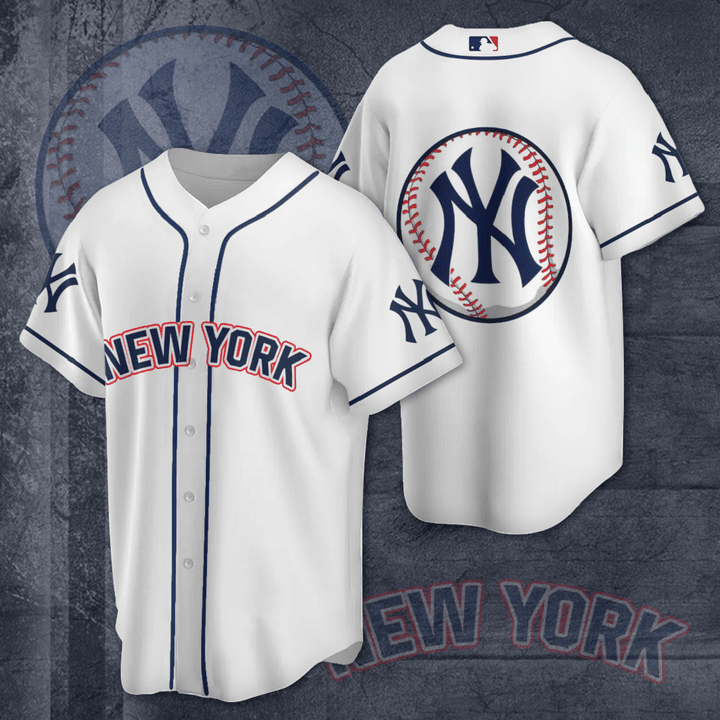 New York Yankees All Over Print Baseball Jersey For Fans - Baseball Jersey Lf