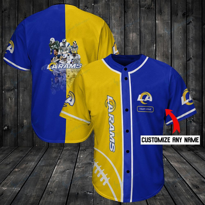 Personalize Baseball Jersey - Los Angeles Rams Personalized Baseball Jersey Shirt 99 - Baseball Jersey LF