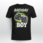 Birthday Boy Monster Truck Birthday Party T-Shirt + Hoodie