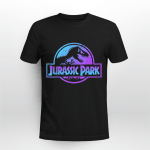 Jurassic Park Blue & Purple Fossil Logo Graphic T-Shirt