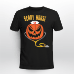Scary Nurse Halloween Pumpkin Funny Costume T-Shirt