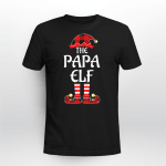 The Papa Elf Family Matching Group Christmas Dad Pajamas T-Shirt