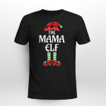 The Mama Elf Family Matching Group Christmas Pajamas T-Shirt