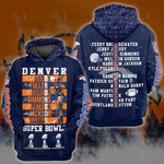NFL Denver Broncos Super Bowls 3D All Over Printed Shirt, Sweatshirt, Hoodie, Bomber Jacket Size S - 5XL