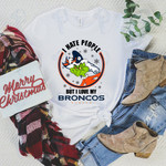 NFL I Hate People But I Love Denver Broncos Funny Grinch Graphic Unisex T Shirt, Sweatshirt, Hoodie Size S - 5XL