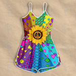 Hippie sunflower pattern Rompers For Women
