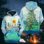 Hippie vans into the forest i go 3D All Over Printed Shirt, Sweatshirt, Hoodie, Bomber Jacket Size S - 5XL