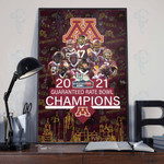 MINNESOTA GOLDEN GOPHERS 2021 GUARANTEED RATE BOWL CHAMPIONS NCAA FOOTBALL Wall Art Print Poster