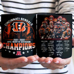 Cincinnati Bengals 2021 2022 AFC North Division Champions NFL VIT Autographed 11Oz, 15Oz Ceramic Mug