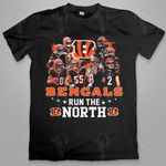 2021 2022 Bengals Run The North Shirt, Cincinnati Bengals AFC North Champions NFL Graphic Unisex T Shirt, Sweatshirt, Hoodie Size S - 5XL
