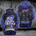 Buffalo Bills 2021 2022 American Football Conference AFC East Champions NFL Autographed 3D All Over Printed Shirt, Sweatshirt, Hoodie, Bomber Jacket Size S - 5XL