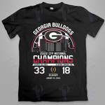 Georgia Bulldogs 2022 CFP National Champions Score NCAA Football Graphic Unisex T Shirt, Sweatshirt, Hoodie Size S - 5XL