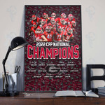 UGA National Championship Poster, Georgia Bulldogs CFP National Champions NCAA Football Wall Art Print Poster