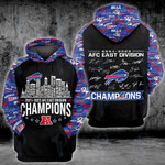 Buffalo Bills 2021 2022 American Football Conference AFC East Champions NFL 3D All Over Printed Shirt, Sweatshirt, Hoodie, Bomber Jacket Size S - 5XL