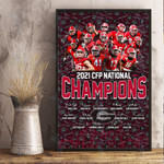 Uga National Championship Poster, Georgia Bulldogs Cfp National Champions Ncaa Football Wall Art Print Poster