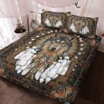 Native American Wolf Spirit  Quilt Bed Set 293