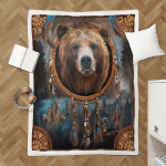 Native American Bear 426 Shepra Blanket