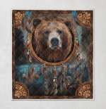 Native American Bear 426 Quilt Blanket