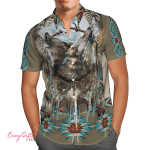 Native American Wolf Hawaii Shirt H010