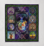 Wicca Fire - Earth - Water - Air Quilt Blanket 042B