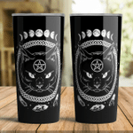 Wicca Black Cat And Moon W020 Tumbler