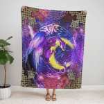 Wicca - Dragon Moon Magic 408 Fleece Blanket