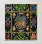 Wicca tree Of Life Element  406 Quilt Blanket