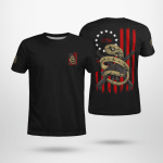 Patriot - Besty rose flag and snake T-Shirt B