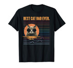 Best Cat Dad Ever T-Shirt - Funny Cat Daddy Father Gift Men