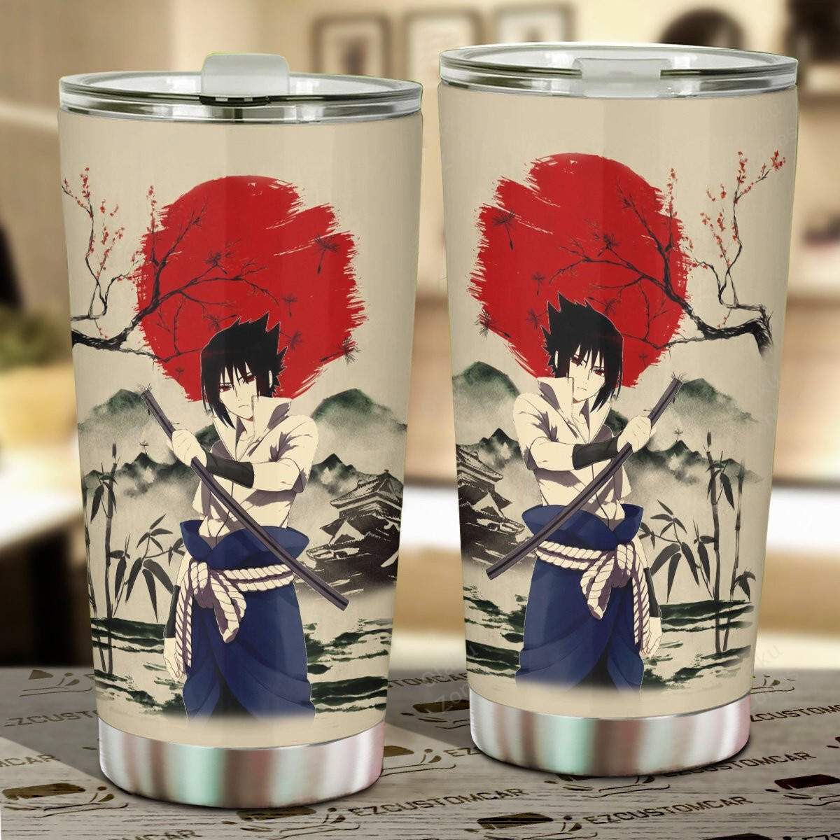 BEST NRT Sasuke Uchiha Mix Antique Artwork Tumbler Cup1