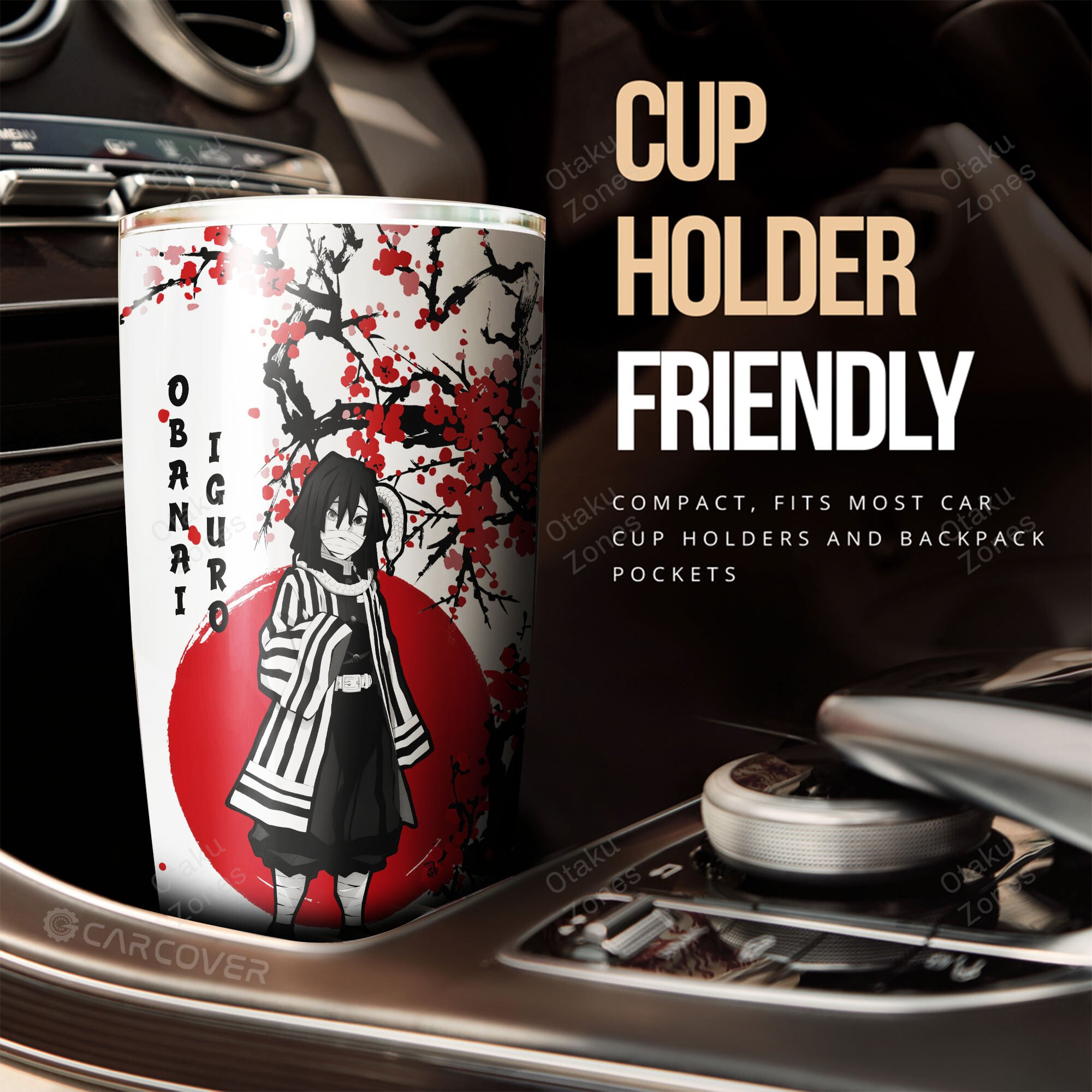 BEST Obanai Japan Style Demon Slayer Car Interior Accessories Tumbler Cup2