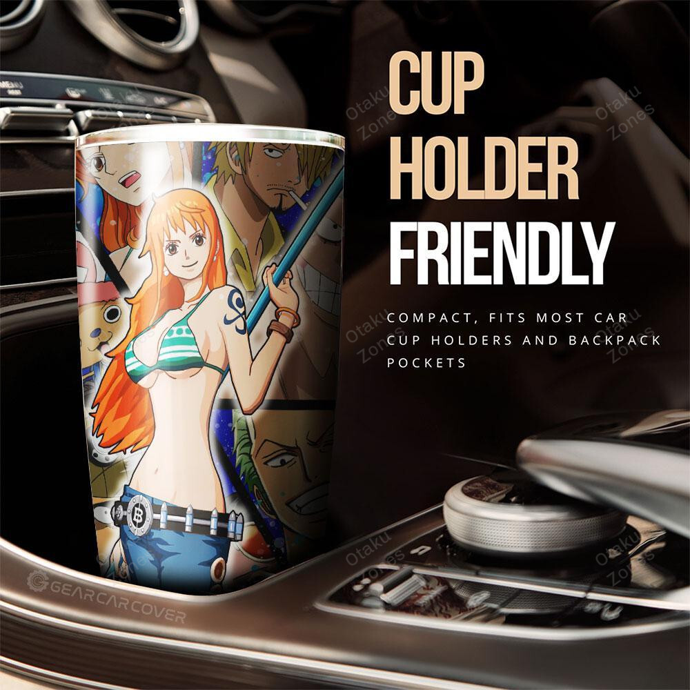 HOT Anime Nami and Teammate One Piece Steel Tumbler2