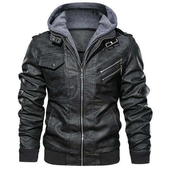 NEW NFL New York Giants Football Sons of Anarchy Black Motorcycle Rider Leather Jackets1