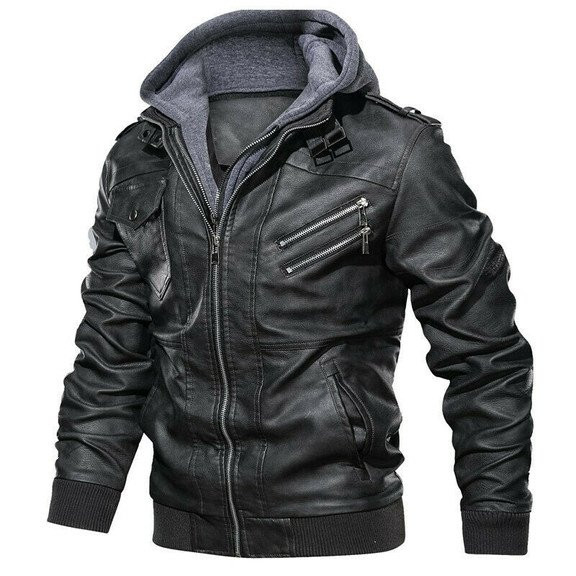 NEW NFL New York Giants Football Sons of Anarchy Black Motorcycle Rider Leather Jackets2