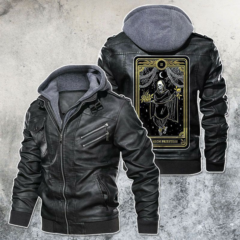 Top leather jacket can keep you warm on cooler days 276