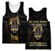 Black King-I Am Who I Am Christian Cross 3D All Over Printed Shirts For Men and Women Pi11062003 - Amaze Style™-Apparel