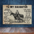 To My Daughter Horse Riding 3D All Over Printed Poster Horizontal - Amaze Style™-Poster