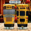 Yellow School Bus Personalized  Stainless Steel Tumbler - Amaze Style™