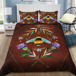 Bee And The Wreath All Over Printed Bedding Set MEI - Amaze Style™-Bedding Set