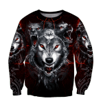 All Over Printed Wolf Hoodie MEI09102003-MEI - Amaze Style™-Apparel