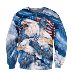All Over Printed Bald Eagle Hoodie DD09082001-MEI - Amaze Style™-Apparel