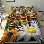 All Over Printed Bee And Flower Bedding Set MEI - Amaze Style™-BEDDING SETS