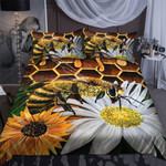 All Over Printed Bee And Flower Bedding Set MEI - Amaze Style™-BEDDING SETS