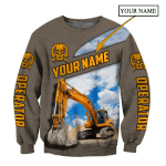 Premium Personalized 3D Printed Excavator Operator Shirts MEI - Amaze Style™