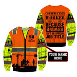 Premium Personalized 3D Printed Badass Construction Worker Shirts MEI - Amaze Style™